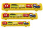 注文の金属ハードウェア 128mm CC 黄色の子供のコーナーのアクリルの列車棒キャビネットの引きのハンドル
