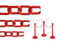 ISO の通りのための公認の装飾的な軽量の赤いプラスチック安全鎖