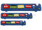 青い子供のコーナーのアクリルの列車の食器棚棒引きは 96mm CC を扱います
