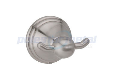2-1/2" Width Zamak 32500 Series Collection Satin Nickel Double Robe Hook