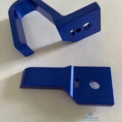 モーターサイクルのアクセサリー ミラーホルダー ブレーケット 鋳造式CNC加工部品 アルミ 青色 アノジス
